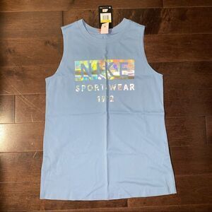 Nike Sportswear Muscle Tank Blue Metallic Small